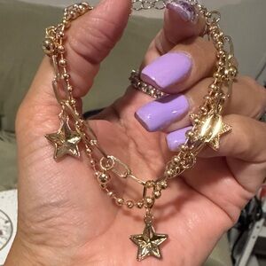 Gold plated Star Charm Bracelet
